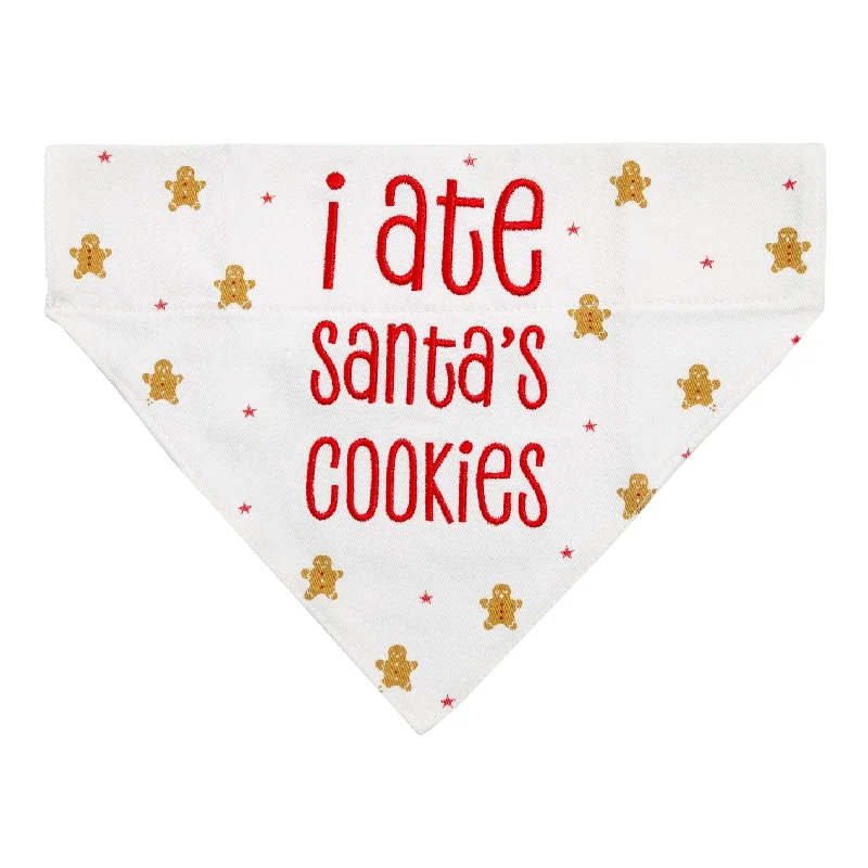 Pearhead "I Ate Santa's Cookies" Christmas S/M Dog Bandana