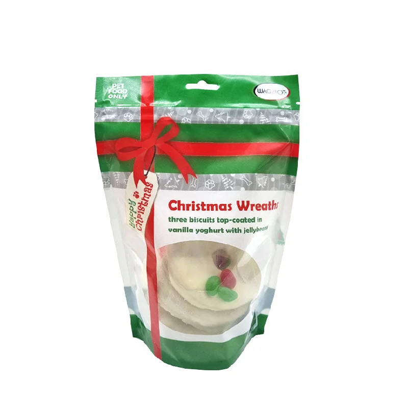 Wagalot Christmas Wreath Cookies Treat for Dogs 3 Pack